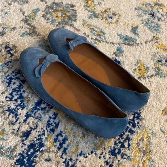 MARC JACOBS Blue Suede Flats - Picture 6 of 8